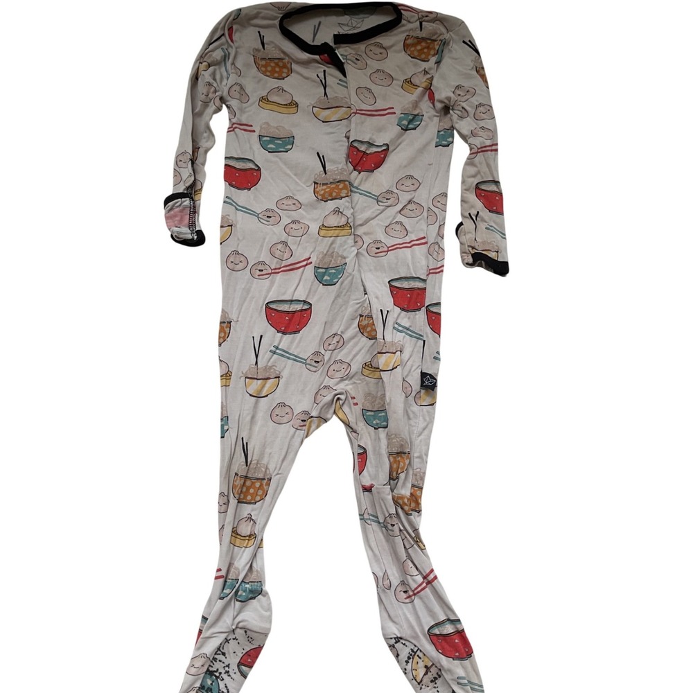 Rare Peregrine Dim Sum Noodle Bamboo Footie Sleeper 9-12 Months